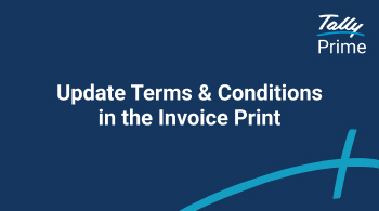 Update Terms & Conditions in the Invoice Print