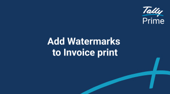 Add Watermarks to the Invoice Print